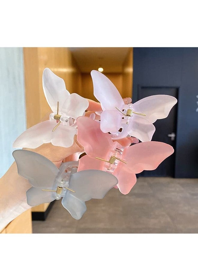 EPARTY إي بارتي - 5 قطع، مشابك شعر صغيرة جديدة على شكل فراشة، مشابك شعر على شكل مخلب سرطان البحر، مشابك شعر صلبة وبسيطة وجميلة للنساء والفتيات، إكسسوارات شعر - Image 5