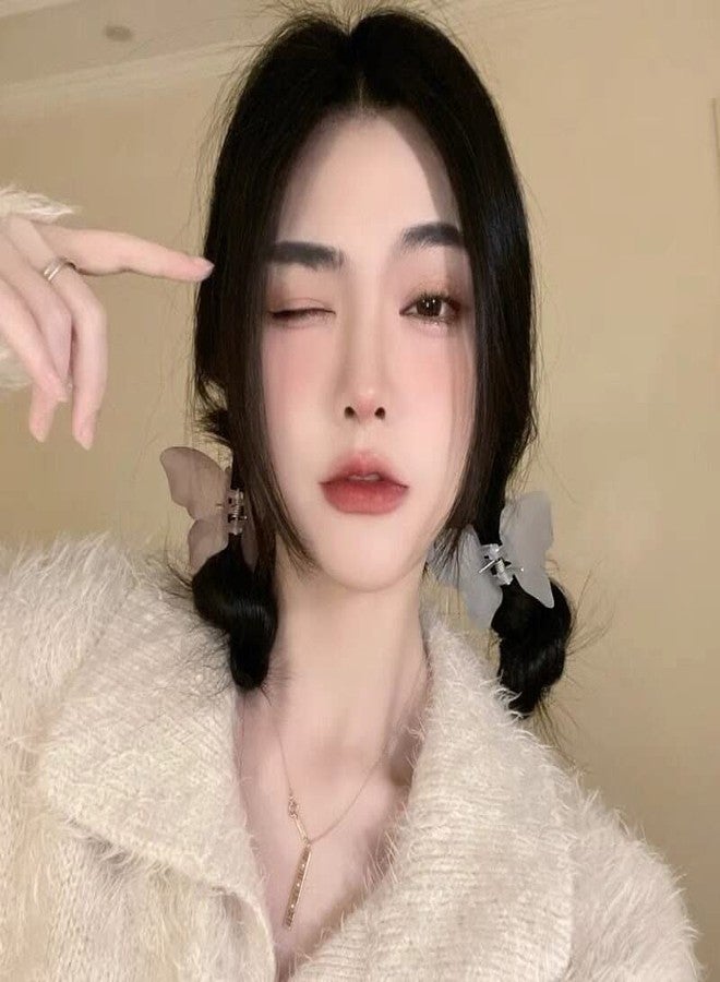 EPARTY إي بارتي - 5 قطع، مشابك شعر صغيرة جديدة على شكل فراشة، مشابك شعر على شكل مخلب سرطان البحر، مشابك شعر صلبة وبسيطة وجميلة للنساء والفتيات، إكسسوارات شعر - Image 2