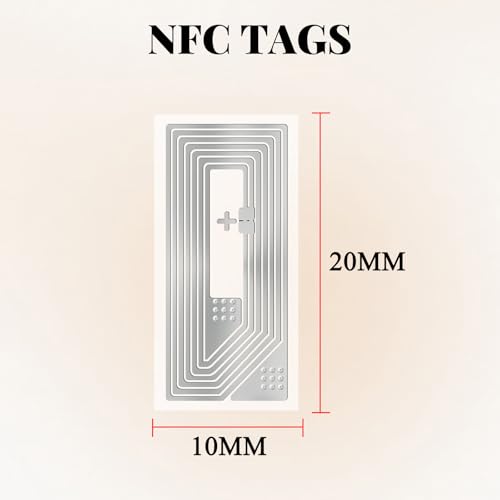 Timeskey NFC 50 Pcs NFC Tags Sticker Waterproof NFC Stickers Clear NFC Stickers NTAG213 NFC Chip Micro NFC ，137 Bytes Memory，Compatible with All NFC-Enabled Smartphones and Devices ﻿ - Image 2