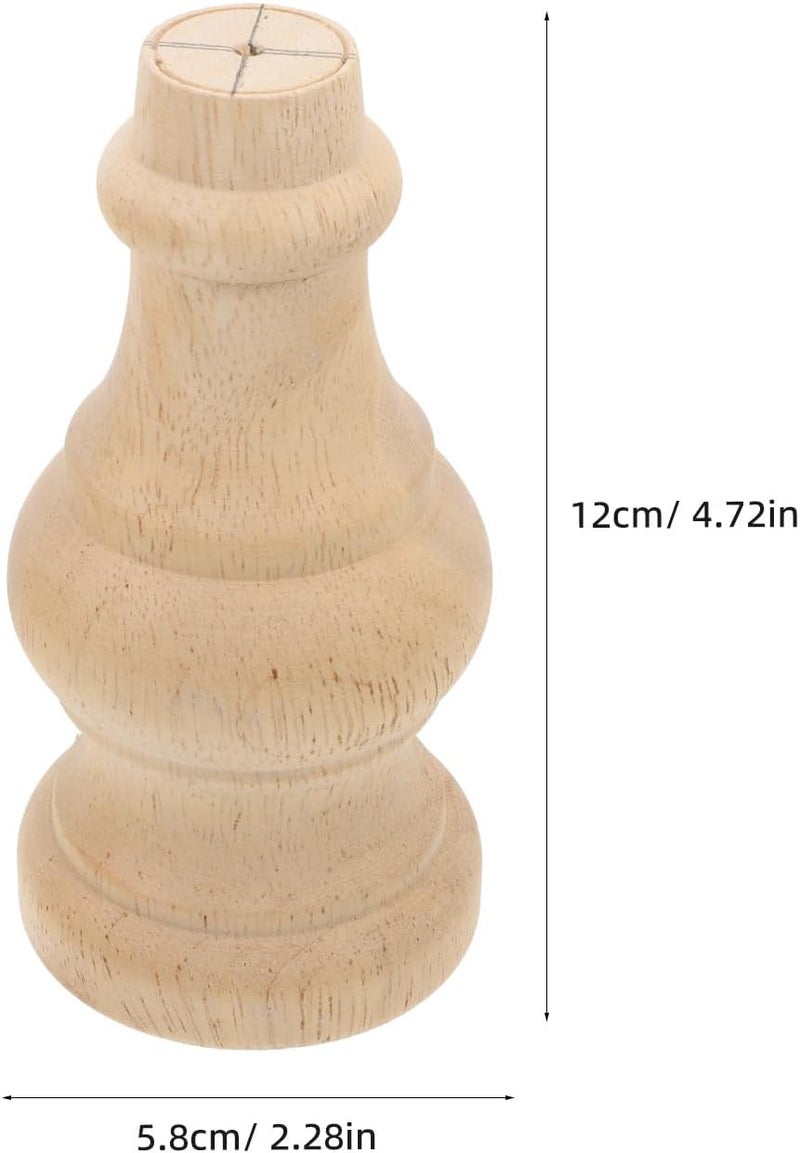 4pcs Solid Wood Sofa Legs Replacement for Bed Table Feet Modern Furniture Legs Set 6x12cm Round Wooden Cabinet Riser for Couch and Chair - Image 2