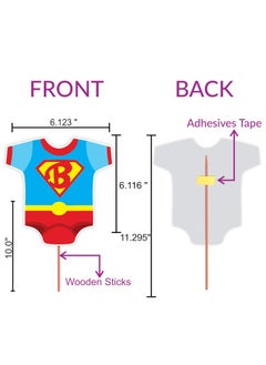 WOBBOX Wobbox Baby Shower Decoration Items| Baby Shower Ceremony Photo Booth Props for Photoshoot, Milestone Crad& Mom to Be Sash, Godh Bharai Ceremony Decoration Kit-(FP480)  - Image 4