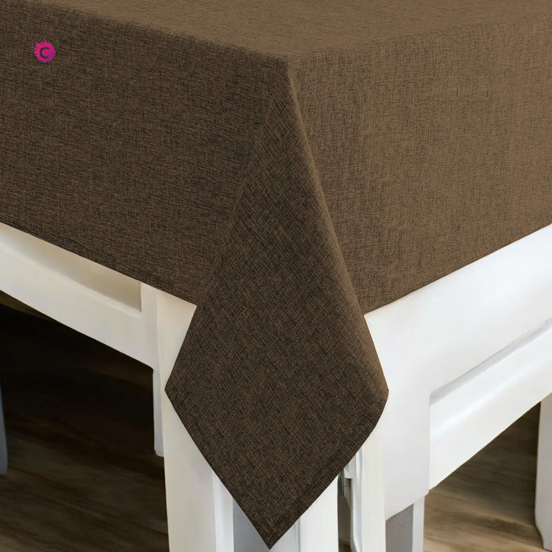 CASANEST Jute Rectangular Table Cover 36 x 54 Inches Brown Heat Resistant Solid Color Perfect for Dining Table Wedding Christmas All Season - Image 5