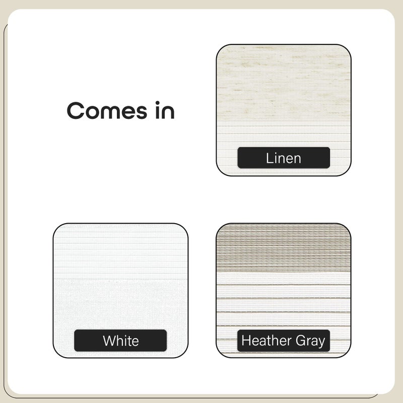 Achim Cordless Celestial Sheer Double-Layered Window Roller Shade - 35 Inch Width x 72 Inch Length (White) - Light Filtering Vinyl Window Privacy Blinds for Bedroom & Dining Room by Achim Home DÃ©cor - Image 5