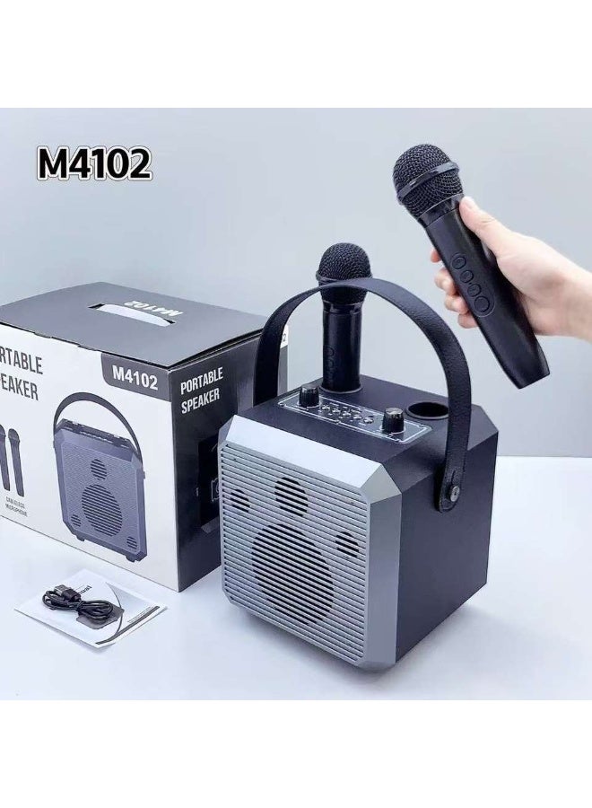 M4102 الأصلي 15 واط لاسلكي بلوتوث للحفلات الخارجية والداخلية كاريوكي سوبر باس ميكروفون محمول مكبر صوت Partybox - Image 3