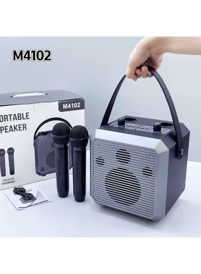 M4102 الأصلي 15 واط لاسلكي بلوتوث للحفلات الخارجية والداخلية كاريوكي سوبر باس ميكروفون محمول مكبر صوت Partybox - Image 2