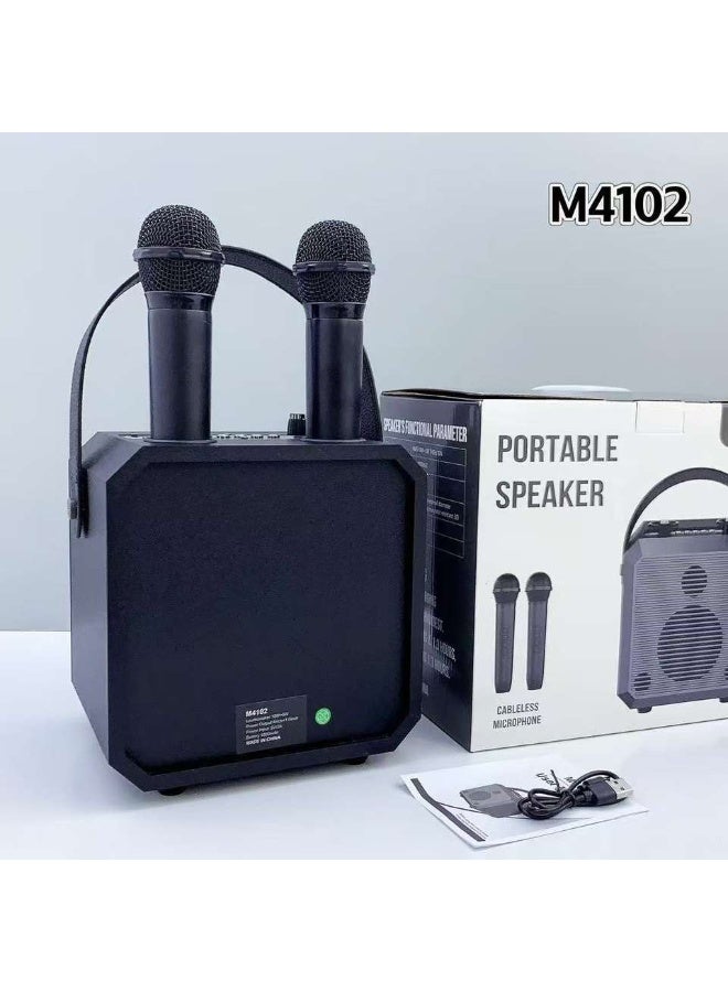 M4102 الأصلي 15 واط لاسلكي بلوتوث للحفلات الخارجية والداخلية كاريوكي سوبر باس ميكروفون محمول مكبر صوت Partybox - Image 5