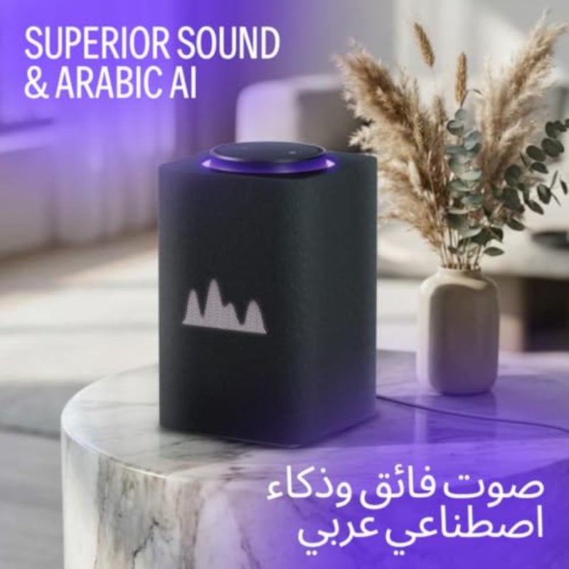Yango Yasmina Max AI Smart Speaker, Arabic Khaleeji and English, 65W Ultimate Sound, Quran, Zigbee Smart Home Hub, Routine Helper for Luxury Homes and Families, Black - Image 5