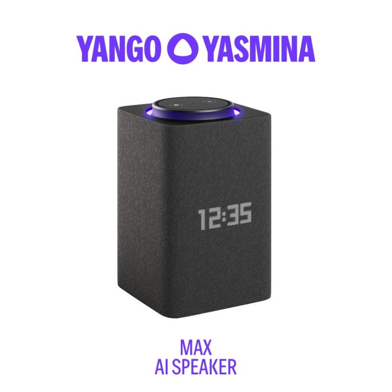 Yango Yasmina Max AI Smart Speaker, Arabic Khaleeji and English, 65W Ultimate Sound, Quran, Zigbee Smart Home Hub, Routine Helper for Luxury Homes and Families, Black - Image 2
