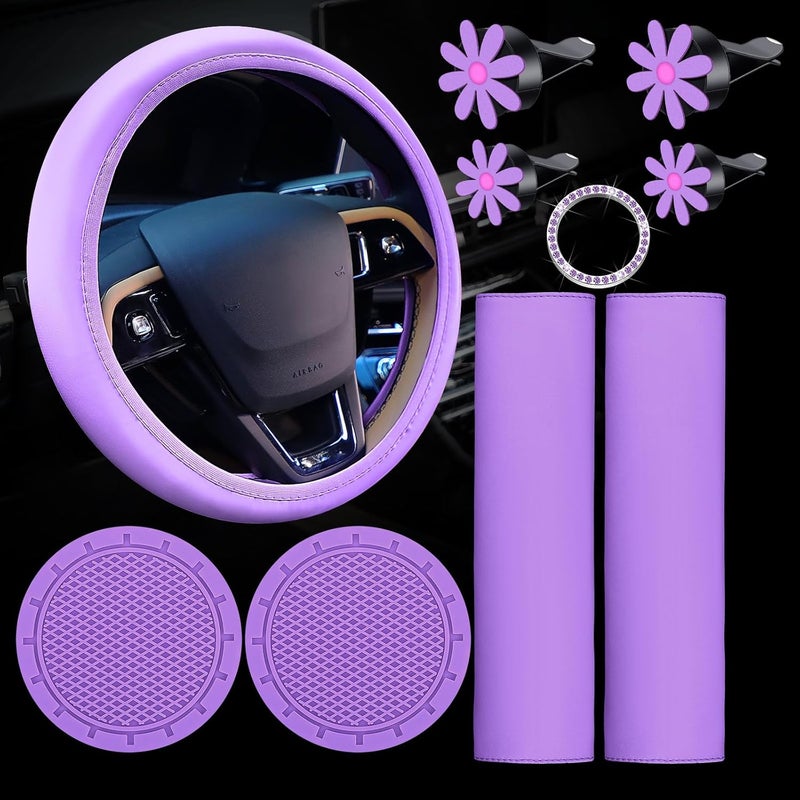 Frienda 10 Pcs Purple Car Accessories Set - Image 1
