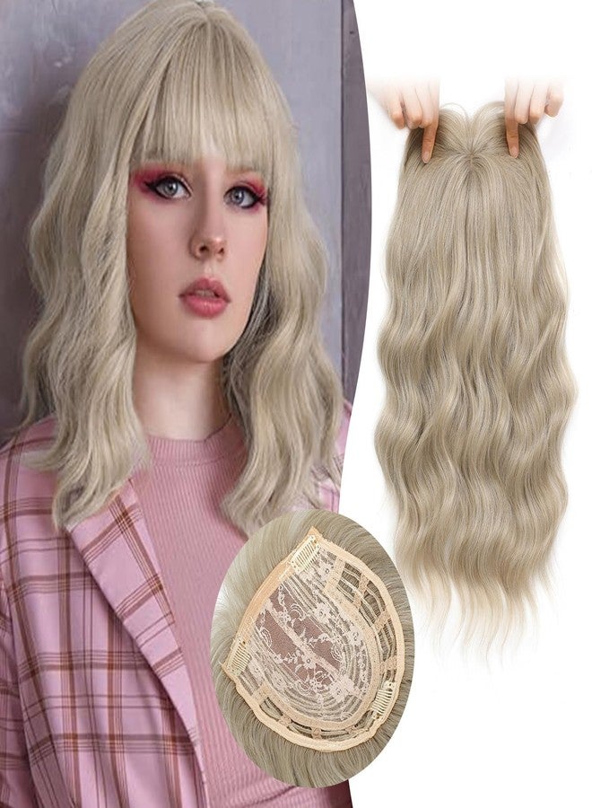 Molefi Hair Toppers for Women with Thinning Hair,Blonde 14Inch Hairtoppers for Women Synthetic Bob Style Short Hair Topper Hairpieces for Cosplay - Image 1