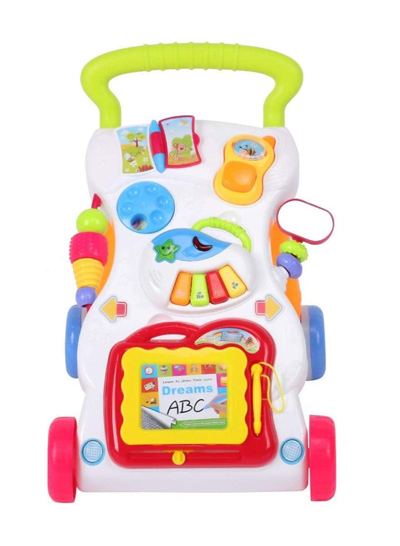 HUNGER Multi-function Walker Toy Baby Stroller Anti-rollover Learning Stand With Music - Image 1