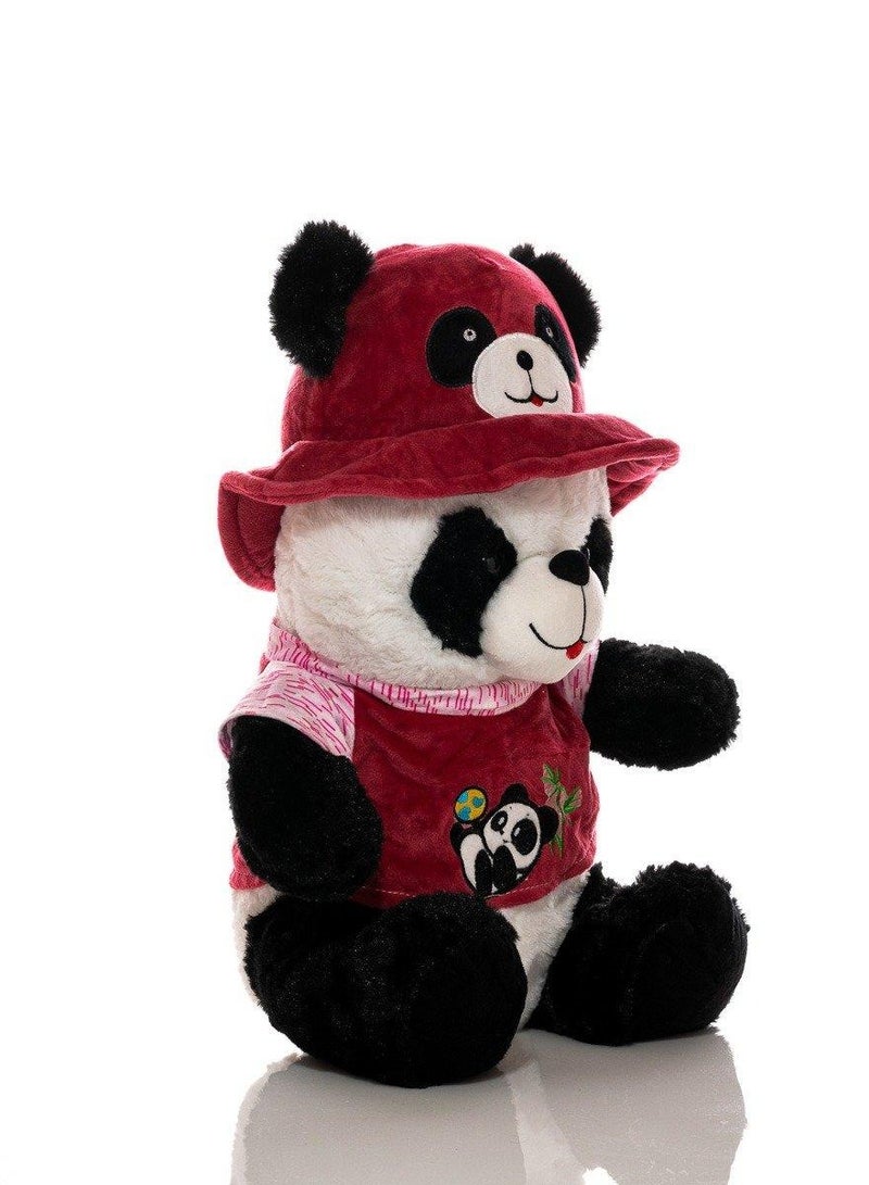 UNIVERSAL TOYS Fashion Icon Panda: 12-Inch Modern Panda Plush Toy, Bright Colors, Perfect Gift for Kids & Adults | Trendy & Stylish Panda with Elegant Design | Premium Quality Toy (Red)  - Image 2