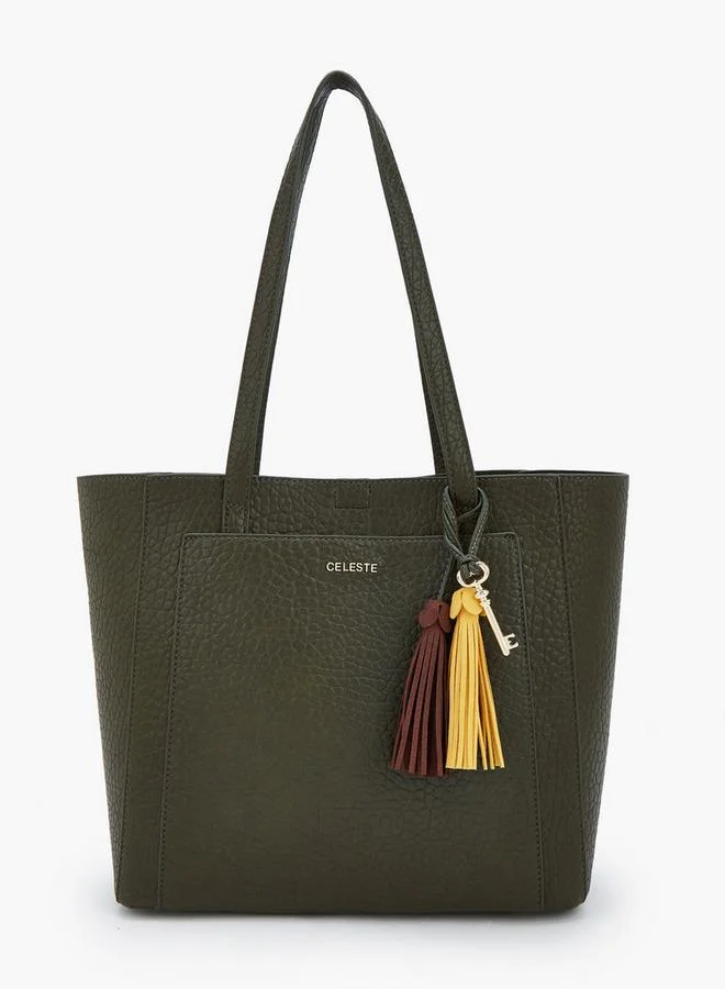 سيليست Textured Tote Bag With Pouch