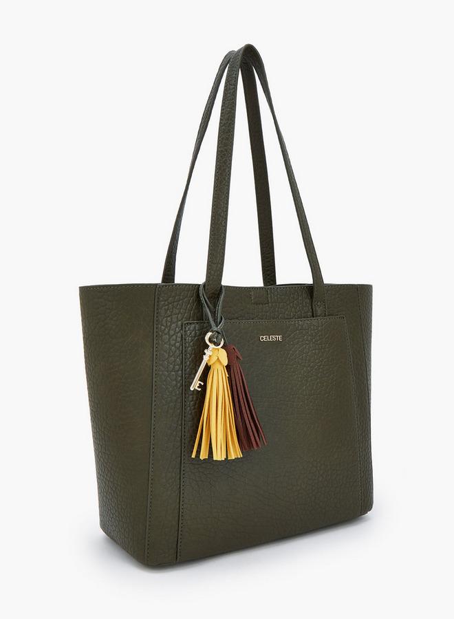 Celeste Textured School Tote Bag With Pouch - 37x13.5x28 CM - Image 4