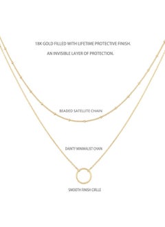 Generic Layered Heart Necklace Pendant Handmade 18k Gold Plated Dainty Gold Choker Arrow Bar Layering Long Necklace for Women  - Image 2