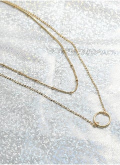 Generic Layered Heart Necklace Pendant Handmade 18k Gold Plated Dainty Gold Choker Arrow Bar Layering Long Necklace for Women  - Image 5