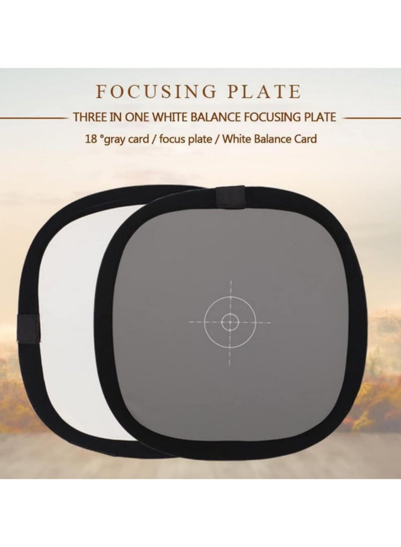 30x30cm Grey Card White Balance Card for Photography 18% Exposure Gray Reflectance Reflector Foldable Focus Board Double Sided with Carry Pouch  - Image 2