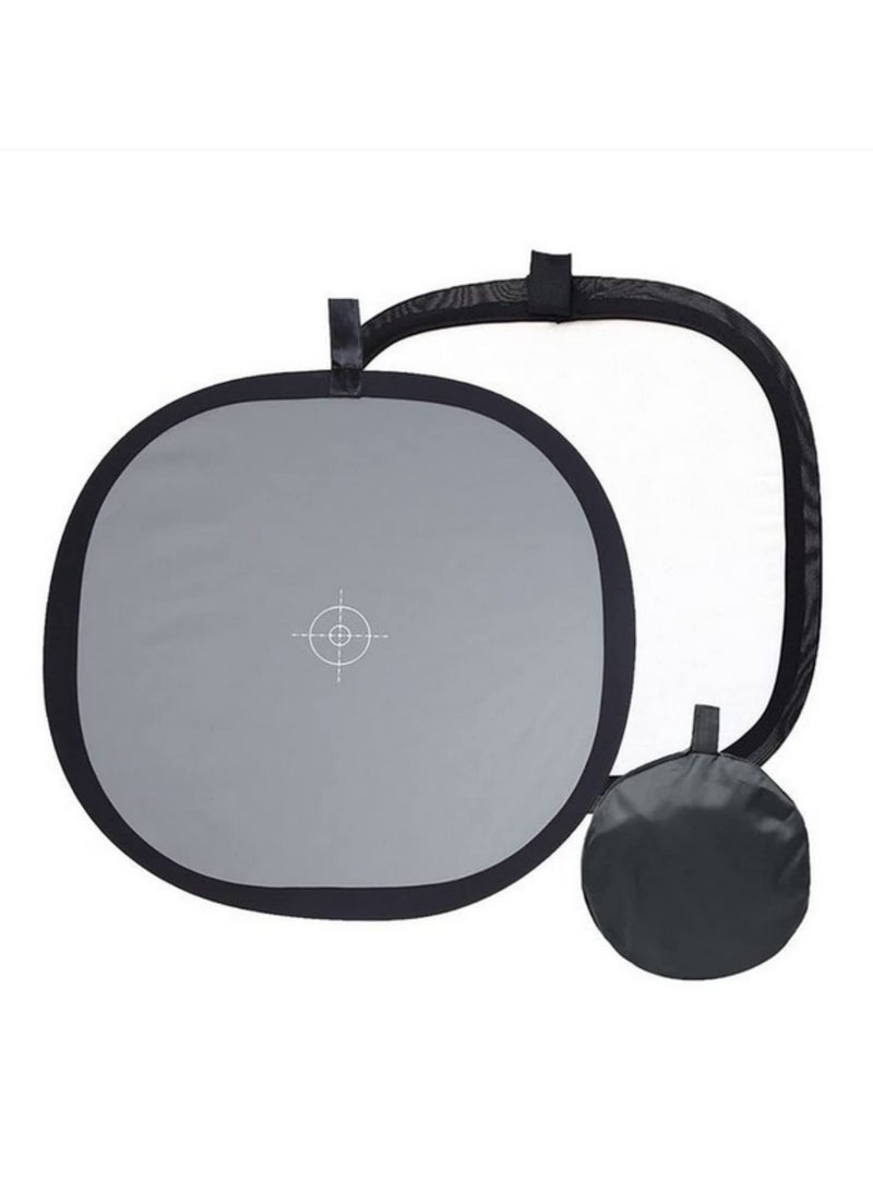 30x30cm Grey Card White Balance Card for Photography 18% Exposure Gray Reflectance Reflector Foldable Focus Board Double Sided with Carry Pouch  - Image 1