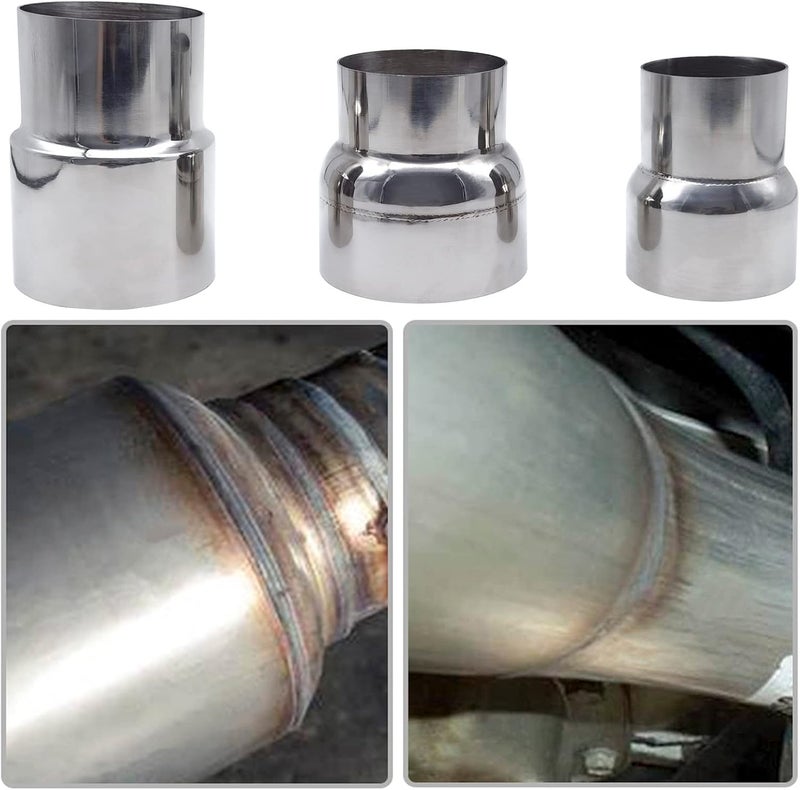QISF 304 Stainless Steel Exhaust Adapter Connector 3"ID to 4"OD, 4" Overall Length Exhaust Pipe Reducer - Image 4