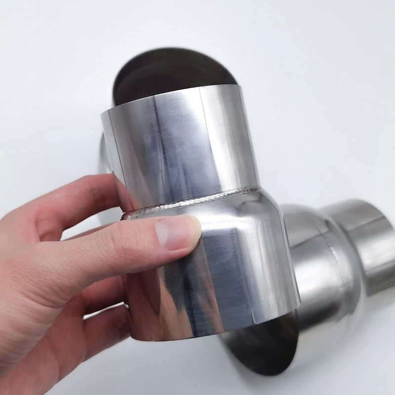 QISF 304 Stainless Steel Exhaust Adapter Connector 3"ID to 4"OD, 4" Overall Length Exhaust Pipe Reducer - Image 5