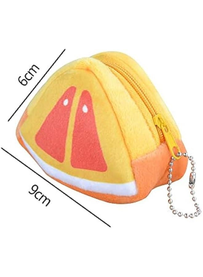 Coin Purse Fruit Wallet Portable Key Bag Plush Mini Coin Pouch - Image 2