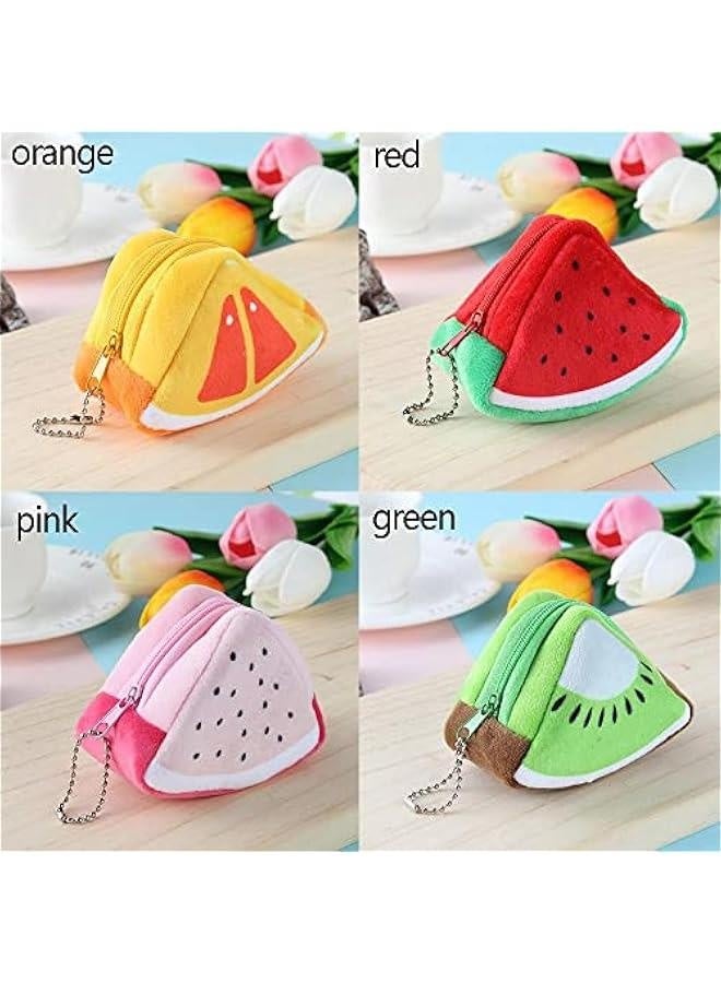 Coin Purse Fruit Wallet Portable Key Bag Plush Mini Coin Pouch - Image 3
