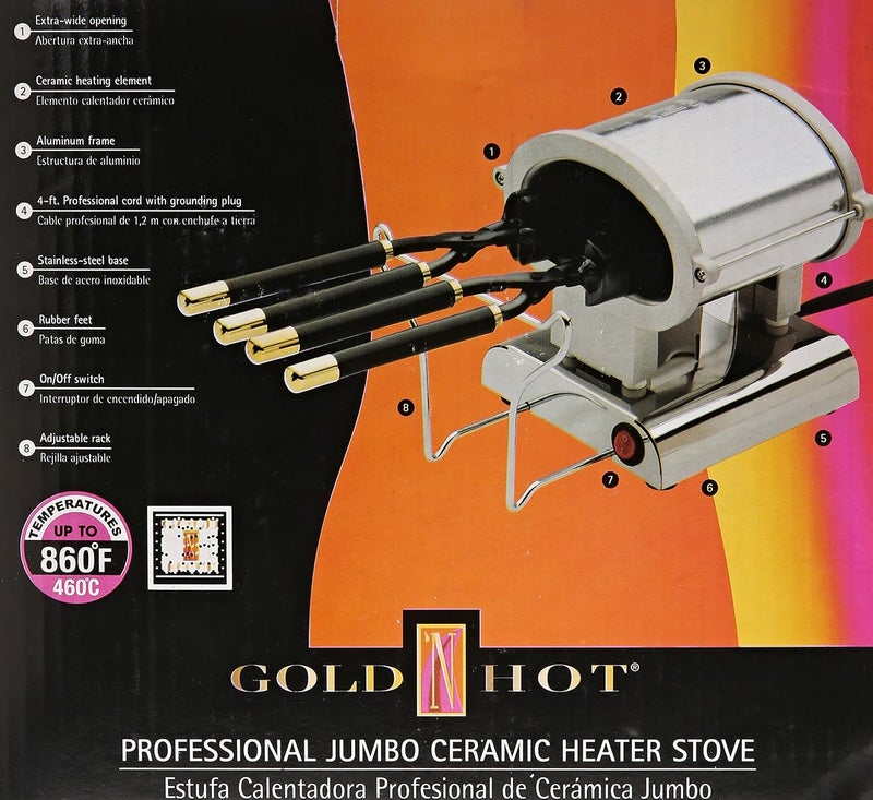 Gold N Hot 'N GNH Pro Jumbo Ceramic Heater Stove - Professional Styling Tool - Image 3