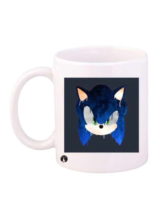 RYN Sonic Character Printed Mug White/Blue