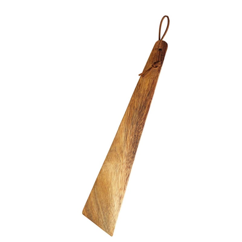 Wood Flat Cooking Spatula Small Outdoor Camping Kitchen Utensil Nonstick Portable Handle for Travel - Image 1