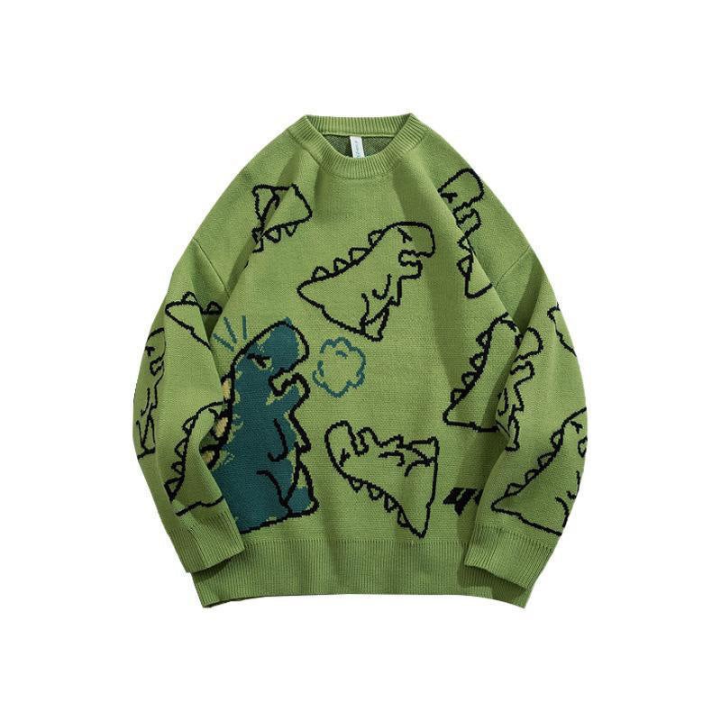 Men's Dinosaur Jacquard Sweater - Image 1