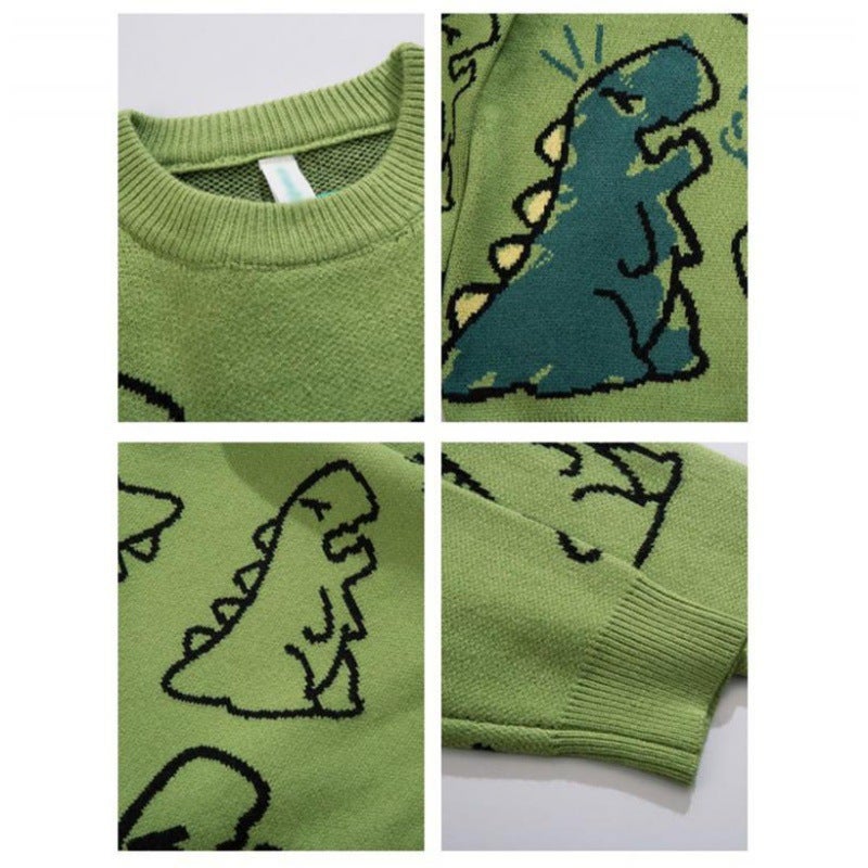 Men's Dinosaur Jacquard Sweater - Image 4