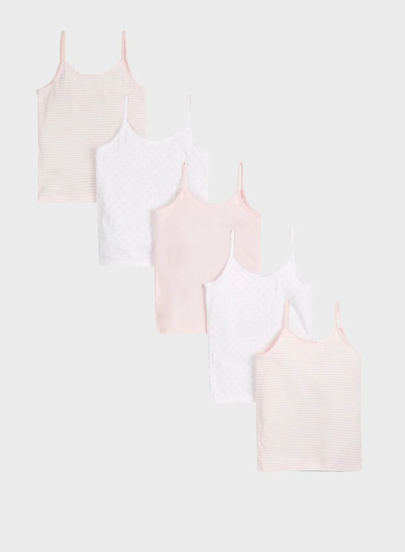 mothercare Kids 5 Pack Assorted Vest