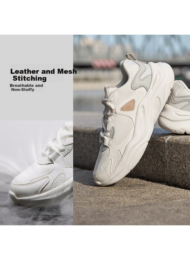 361° Women's Sports Shoes Spring Summer New Thick Sole Cushioning Commuter Retro Casual Dad Sneakers 682616762-1 - Image 1