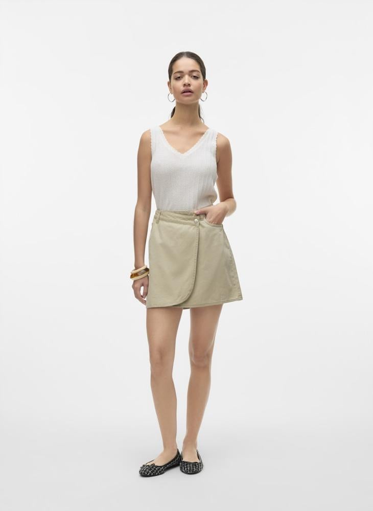 فيرو مودا بلوزة بدون أكمام بياقة على شكل حرف - Image 5