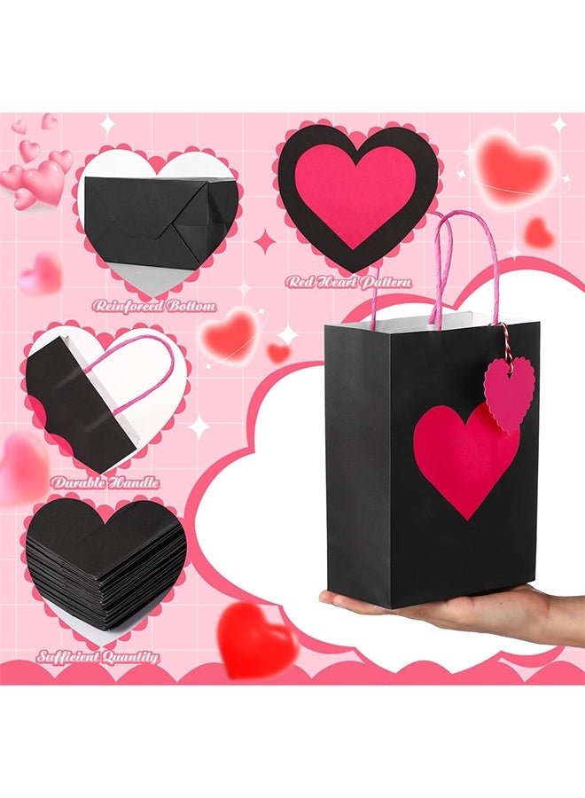 إم إكس إن 12 قطعة من أكياس الهدايا الورقية السميكة للحفلات مع مقابض وبطاقات تهنئة - حقيبة هدايا للوجبات الخفيفة وحقائب الطعام، وحقائب لحفلات أعياد الميلاد وحفلات الزفاف - Image 3