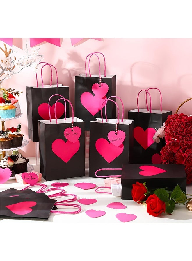 إم إكس إن 12 قطعة من أكياس الهدايا الورقية السميكة للحفلات مع مقابض وبطاقات تهنئة - حقيبة هدايا للوجبات الخفيفة وحقائب الطعام، وحقائب لحفلات أعياد الميلاد وحفلات الزفاف - Image 4