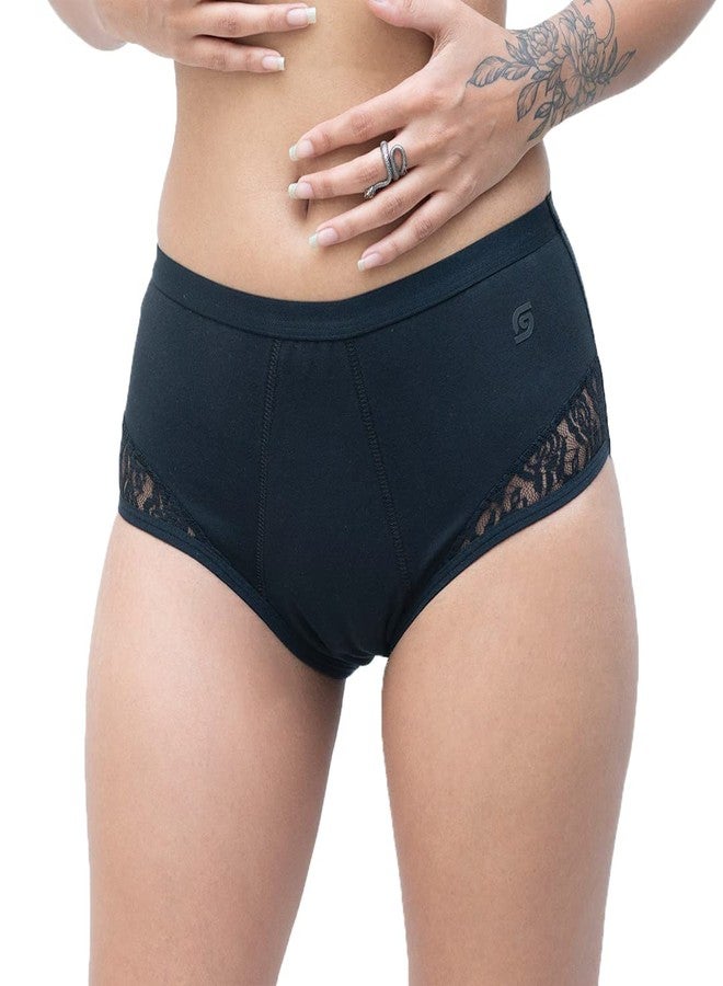 SochGreen Organic Cotton Incontinence Underwear For Women- Wash & Reusable, Absorbs Moderate Urine Leak (Upto 70 ml), Antibacterial, Hygienic & Leakproof, Full Coverage- High Waist (S) - Image 1
