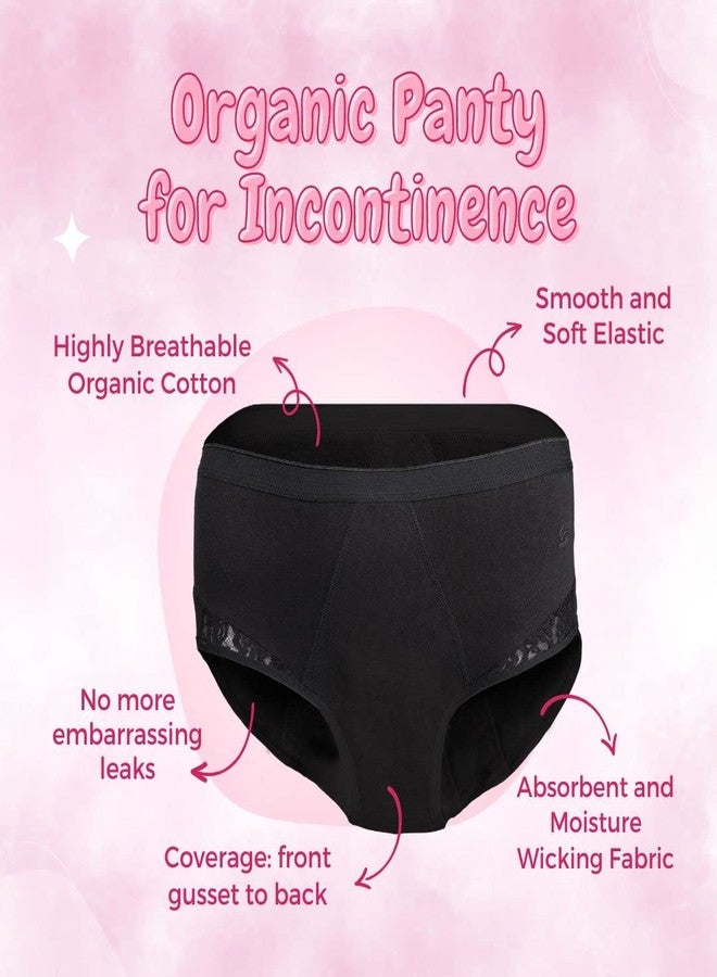 SochGreen Organic Cotton Incontinence Underwear For Women- Wash & Reusable, Absorbs Moderate Urine Leak (Upto 70 ml), Antibacterial, Hygienic & Leakproof, Full Coverage- High Waist (S) - Image 5