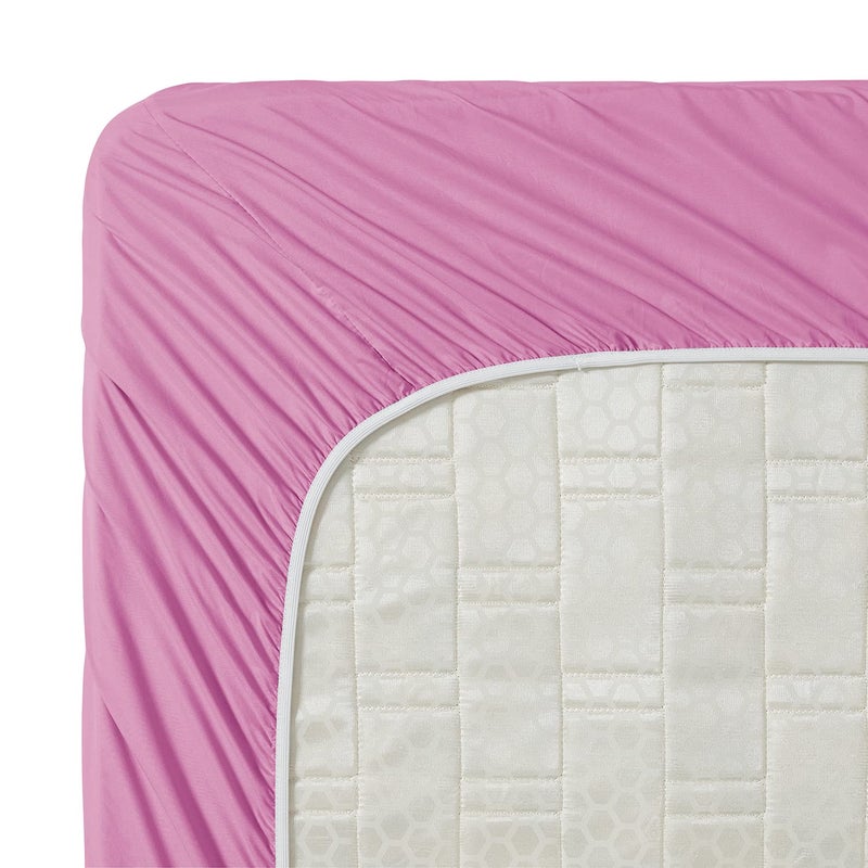 Clara Clark Bed Sheets, Premier 1800 Series 4 Piece Bed Sheet Set, Deep Pocket, Wrinkle, Fade, Stain Resistant, Luxury Soft Bedding Sheets & Pillowcases, Full, Light Pink - Image 4