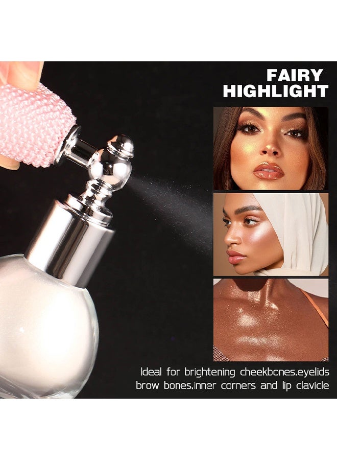 Julystar Fairy Highlight Body Spray, Facial Contouring Fine Shimmering Liquid Highlighter, Long-Lasting Sweatproof Stage Makeup Glitter Highlighter Powder Body Spray #02 - Image 5
