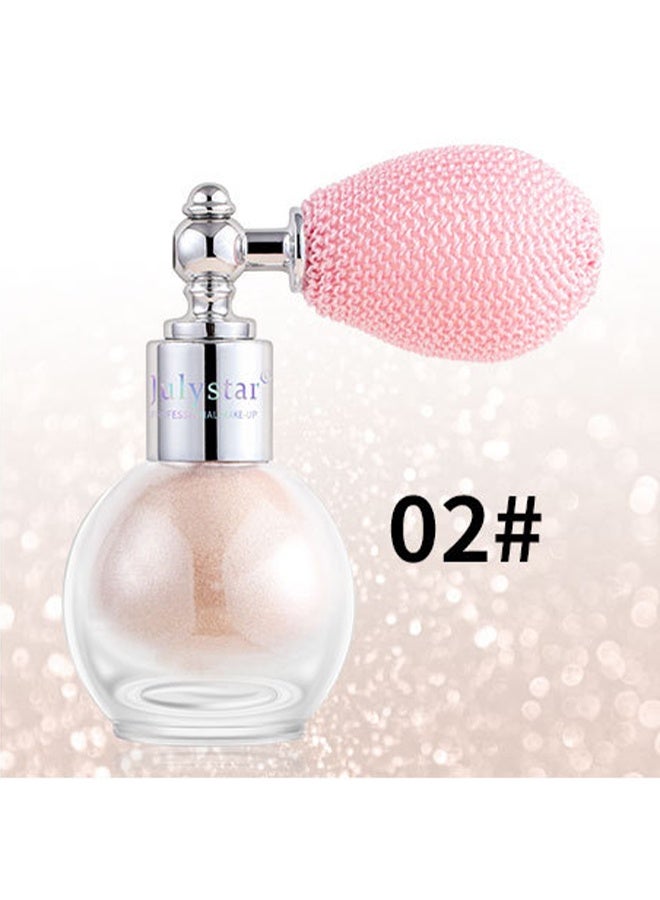 Julystar Fairy Highlight Body Spray, Facial Contouring Fine Shimmering Liquid Highlighter, Long-Lasting Sweatproof Stage Makeup Glitter Highlighter Powder Body Spray #02 - Image 2