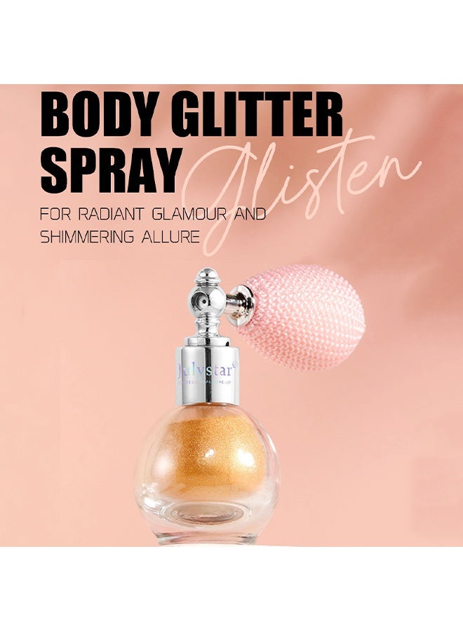 Julystar Fairy Highlight Body Spray, Facial Contouring Fine Shimmering Liquid Highlighter, Long-Lasting Sweatproof Stage Makeup Glitter Highlighter Powder Body Spray #02 - Image 3