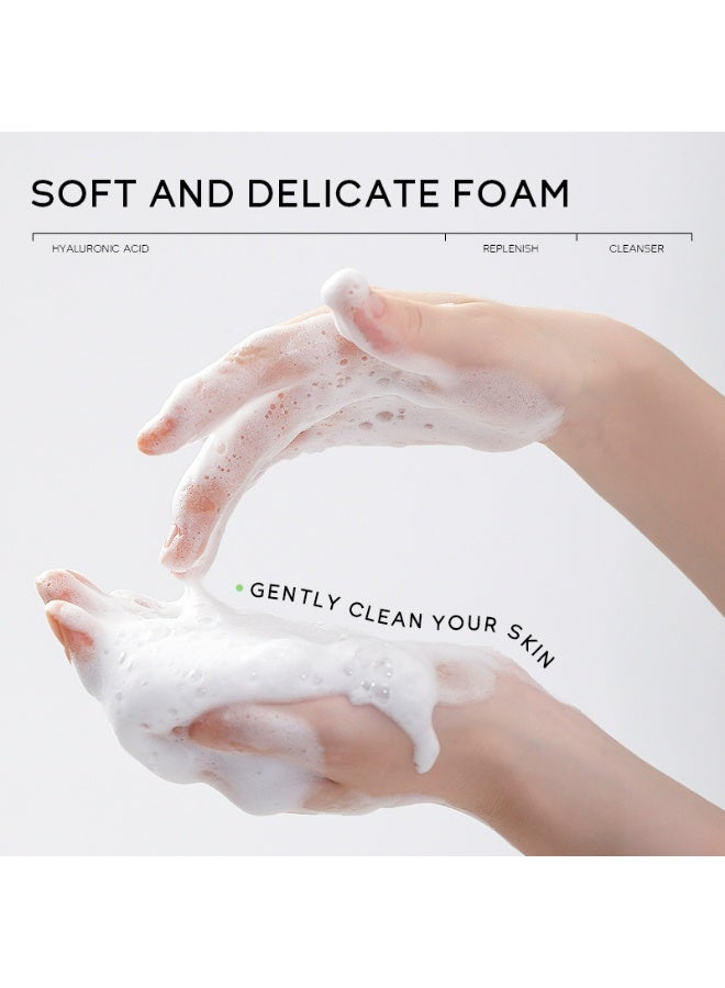 كويوم منظف ​​حمض الهيالورونيك، 50 جرام، درجة حموضة منخفضة، رغوة ناعمة، تنظيف عميق للمسام والأوساخ والتحكم في الزيوت وعلاج البشرة الجافة وترطيبها - Image 2