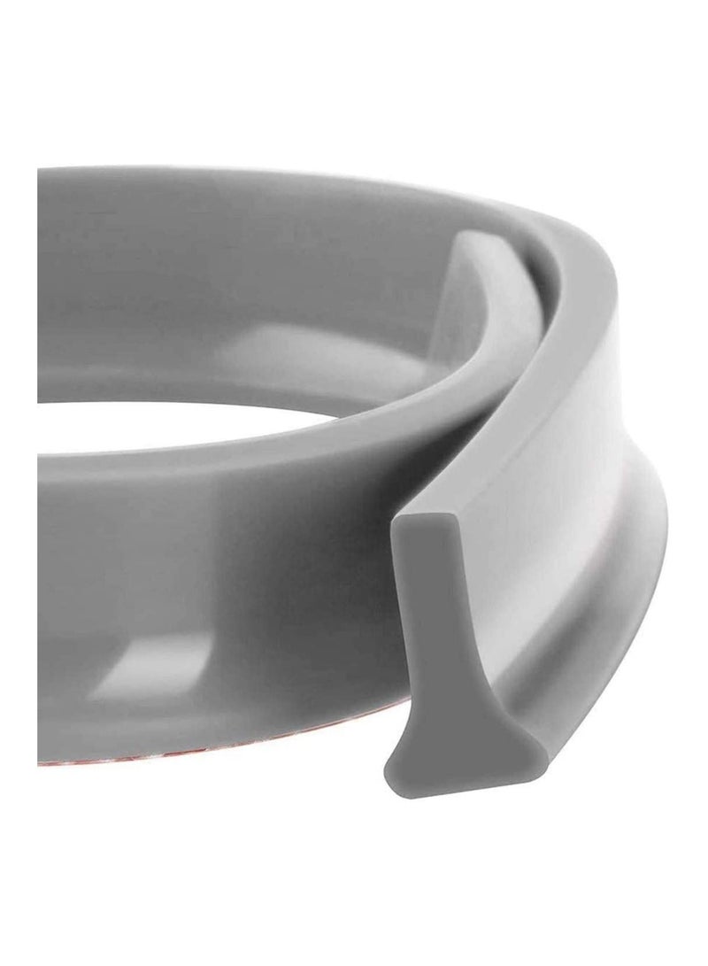 Collapsible Threshold Water Dam Self Adhesive Shower Barrier Bathroom And Kitchen Stopper Home Retention System Waterproof Flow Block Seal Strip 1.5M - Image 1