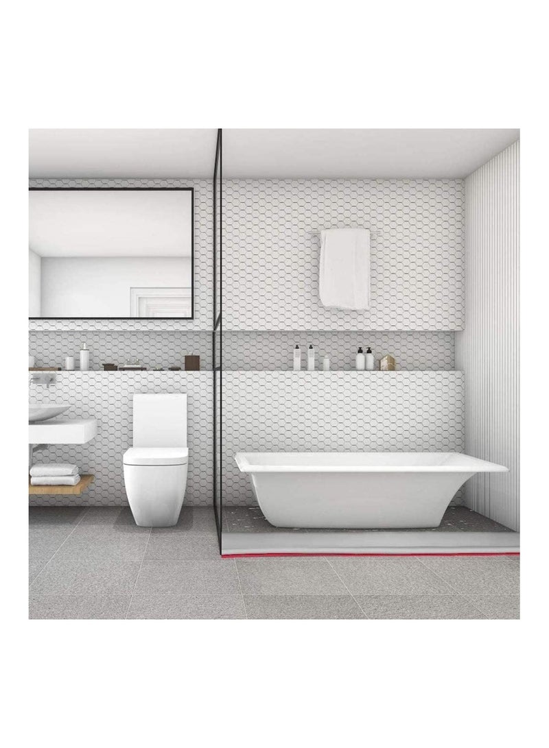 Collapsible Threshold Water Dam Self Adhesive Shower Barrier Bathroom And Kitchen Stopper Home Retention System Waterproof Flow Block Seal Strip 1.5M - Image 4