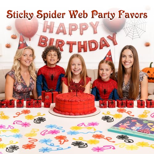 PICcircuit 24 Pcs Sticky Spider Web Hands for Kids Bulk Birthday Party Favors DecorationsSpider Webs for Classroom PrizesChristmas Stocking Stuffers Pinata Fillers Goodie Bag Stuffers for Boys Girls Ages 412 - Image 5