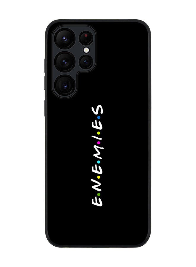Stylizedd Rugged Black edge case for Samsung Galaxy S23 Ultra 5G Slim fit Soft Case Flexible Rubber Edges Anti Drop TPU Gel Thin Cover - Enemies - Image 1