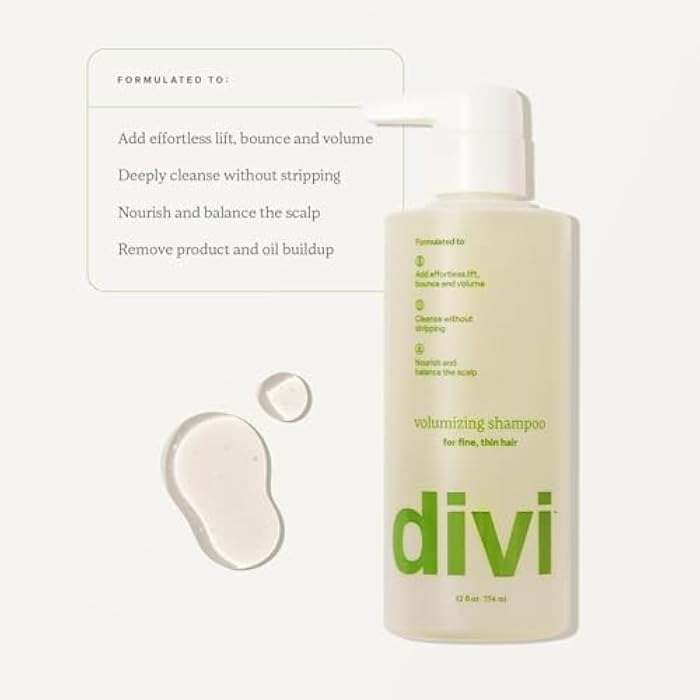 Divi Shampoo and Conditioner Set for Women and Men - Hair Care Duo for All Hair Types, Adds Volume, Lift, and Bounce, Strengthens and Nourishes Hair - Full Size, 2 x 12 Fl Oz - Image 3