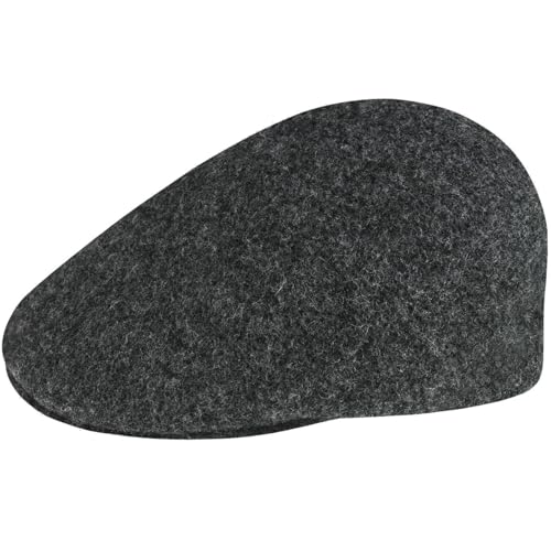 KANGOL قبعة كانغول سموثليس وول 507 مسطحة للرجال والنساء وسط قماش فلانيل داكن - Image 1