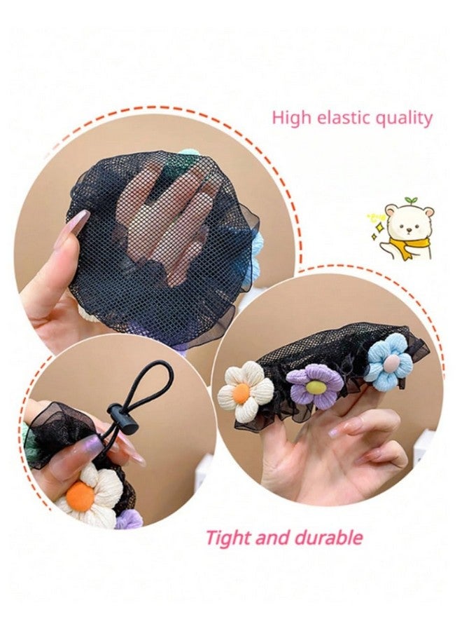 Hatanu Mall 4 Pcs Children's Hair Net Bun, Invisible Ballet Adjustable Mesh Hairnets, Cute Hair Bun Cover for Girls Ballet, Dance Bun Nets Set for Women and Girls (Multicolor) - Image 2